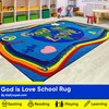 KidCarpet.com God is Love School Rug, 4' x 6' Rectangle