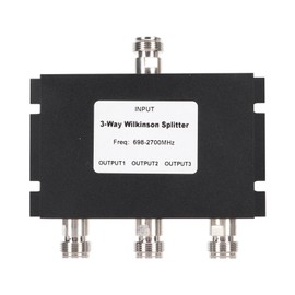 3 Way TV Signal Splitter Professional 698‑2700MHz 3 Way Power Divider with F Female Thread Connector for Communication 50W
