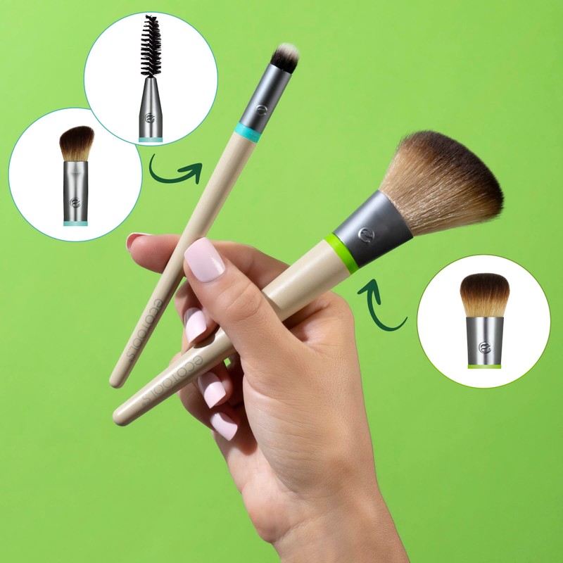 EcoTools Daily Essentials Face Kit Interchangeables Makeup Brush Set with