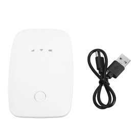 4G LTE Mobile Hotspot Download 150Mbps Connects Up to 10 Devices WPA WPA2 WiFi Encryption 2100mAh Battery Europe Asia Edition White