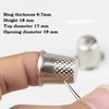 3Pcs Gray Thimbles Tailor Sewing Tool Silver Metal Grip Finger