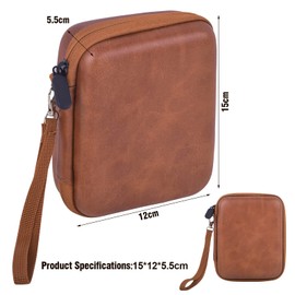 Waterproof Guitar Pick Bag, Portable Guitar Picks Case, Guitar Pick Storage Box with Zipper, Plectrums Holder for Acoustic Bass Electric Guitar Musical Instrument Accessories (Brown)