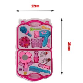 ADEPTNA 15pcs Little Girl Play Makeup Fashion Beauty Set-Pretend Salon Beauty Dress Up Toy for Kids Children and It Can Be an Ideal Xmas Birthday Gift