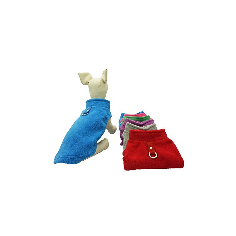 Dog Fleece Harness Vest Jumper Sweater Coat for Small Breed
