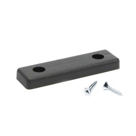 8 x floor spacers/furniture pads/furniture feet for screwing on | sossai® furniture gliders MG2 | colour: black | size: 50 x 14 x 5 mm | incl. screws