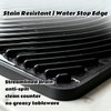 Silicone Dish Drying Mat for Kitchen counter, 15.8"x13" (Black)