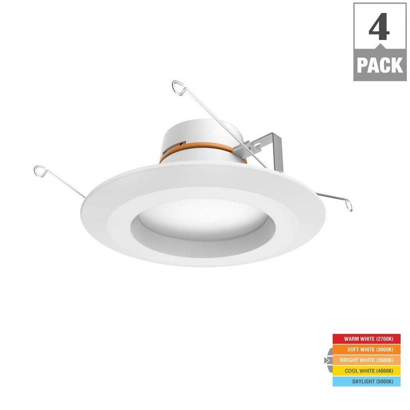 Commercial Electric 5/6 in White Integrated LED Energy Star Color