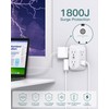 Addtam 2-Pack Surge Protector Outlet Extender, Outlet Splitter, 6 AC