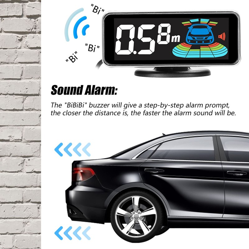 Weytoll Car Parking Sensor Rear Reversing Radars System with 8
