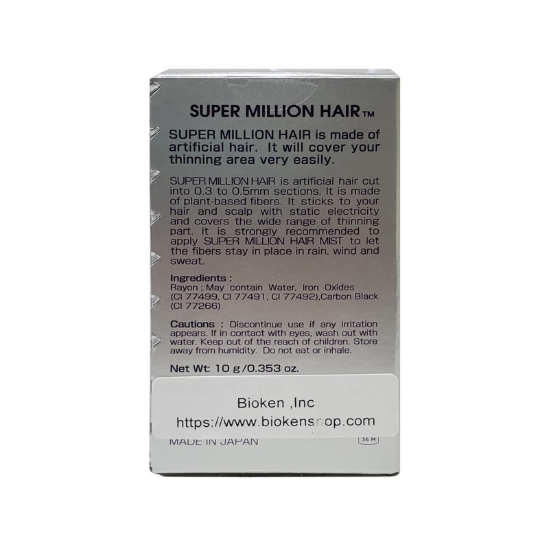 Super Million Hair Building Fibers - 10g Hair Thickener for