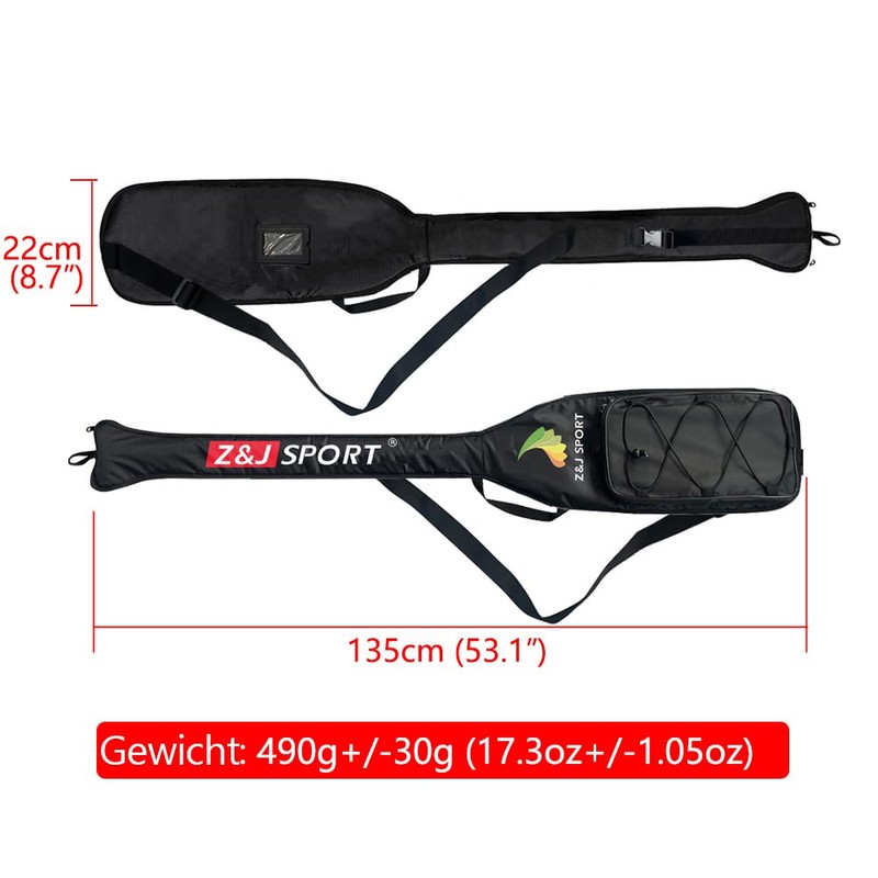 Z&J SPORT Bag for Dragon Boat Paddle, Multi-Pocket Paddle Cover,