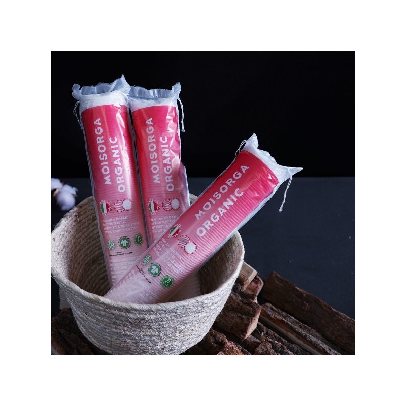 Moisturelga 프리미엄 유기농 화장솜 100매X 8개 스티치 앤 듀얼이펙트 Premium