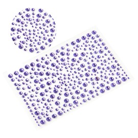 KIMOBER 325pcs Purple Rhinestone Stickers,Self Adhesive Bling Gems Embellishment Stickers for DIY Craft, Nail Art