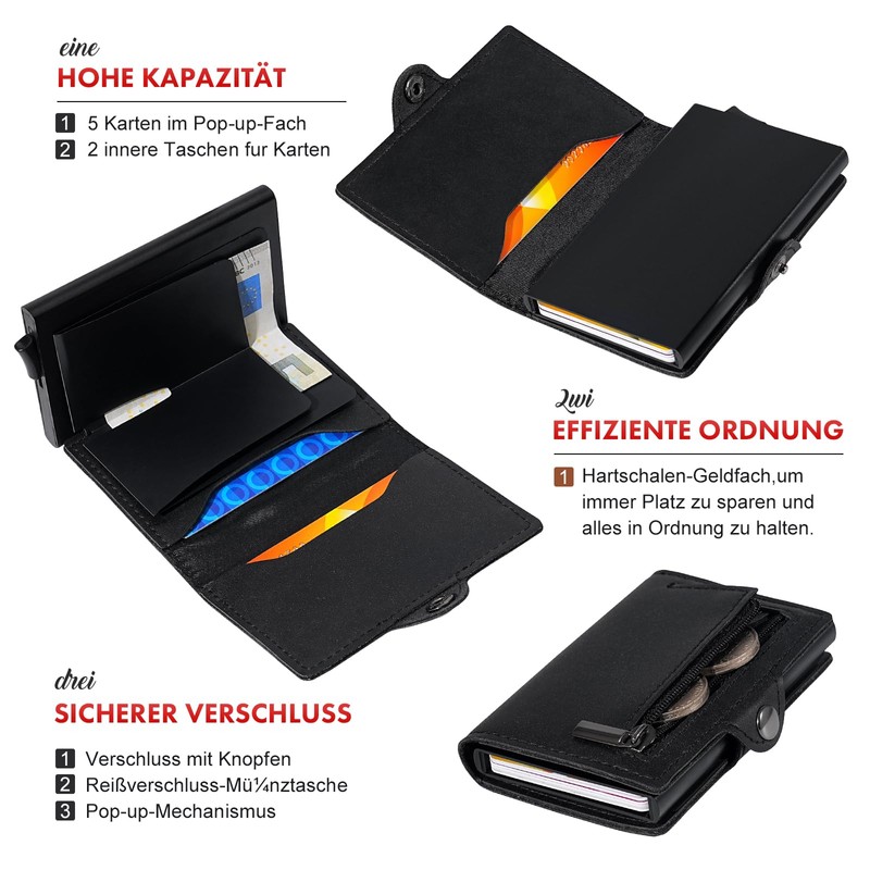 AISIR Wallet, Slim Wallet, Men's Mini Wallet with RFID, Men's