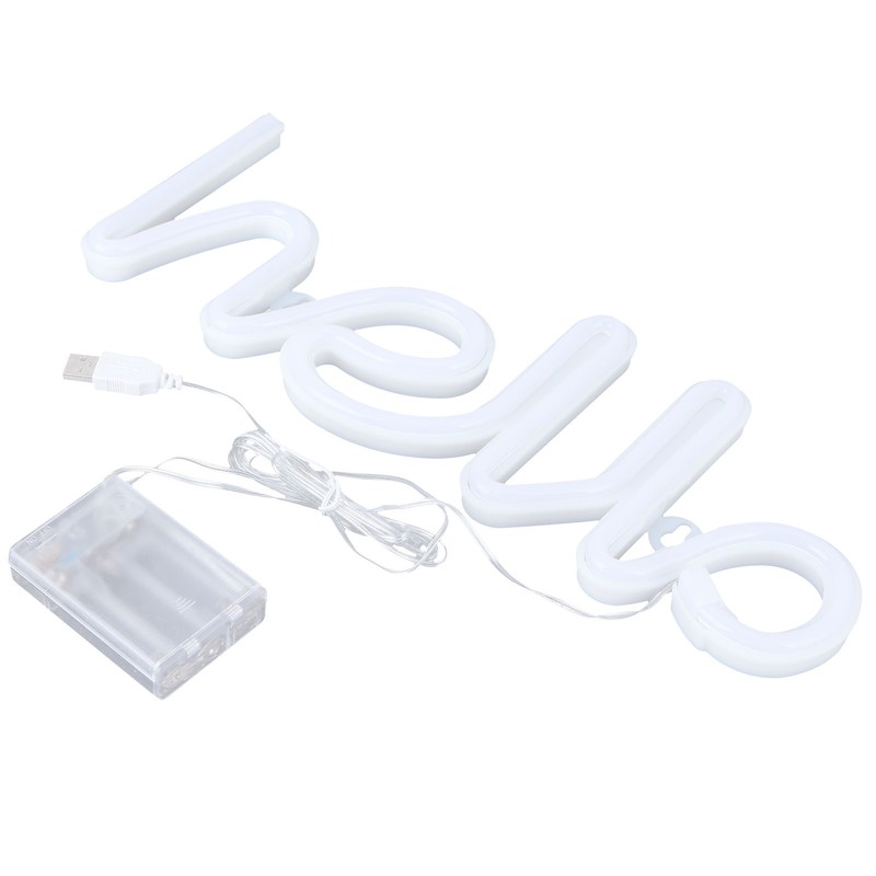 LED Neon Sign Hello Letters Neon Light Wall Decor for