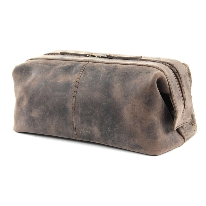 Bruno Banani All Over 020276 Toiletry Bag Genuine Leather Brown