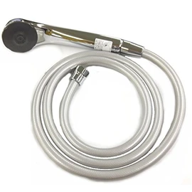 KVK ZS313SBL Water Saving e-Shower nf Showerhead (Plated), Metallic Hose, Silver