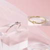 Tiny Heart Ring for Women Thin Stacking Dainty Gold Ring