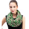 Lina & Lily Women's Loop Scarf with Christmas Pattern, Red,