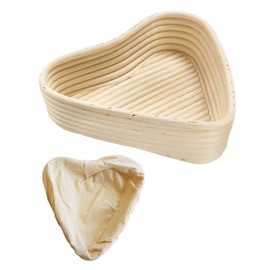 Westmark 3237227B Proofing Basket Set Heart Shape + Cover Wicker / Cotton Light Beige / Beige