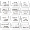 32PCS Laundry Room Labels Waterproof, Clear Laundry Labels for Jars,