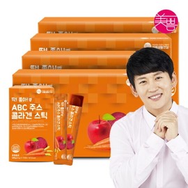 Perfect ABC Juice Collagen Jelly Sticks 20g 4 Boxes (Total 240 Packets) ABC Collagen Jelly Sticks 4 Boxes 240 Packets / 딱좋아 ABC주스 콜라겐 젤리스틱 20g 4박스 (총 240포) ABC 콜라겐 젤리스틱4박스 240포