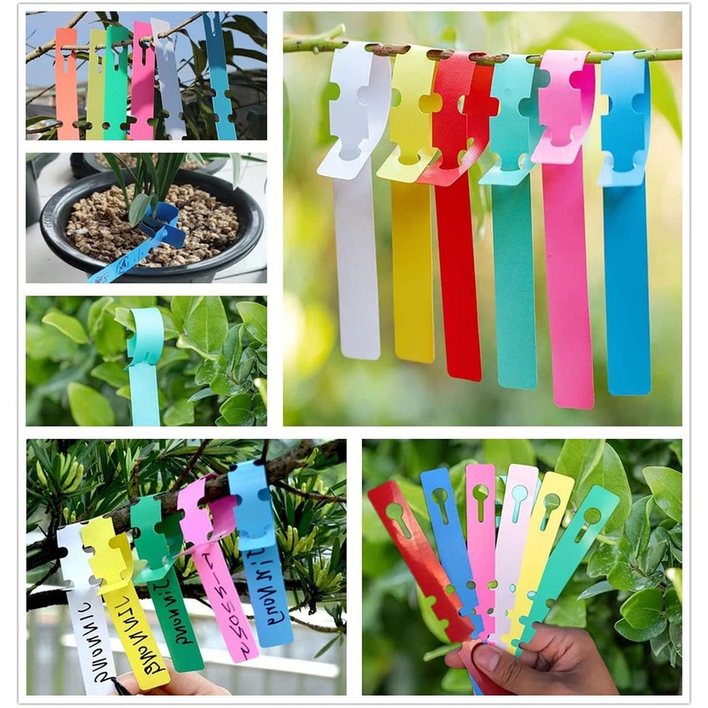 MEISO Pack of 240 6 Colours Plastic Plant Stake Loop