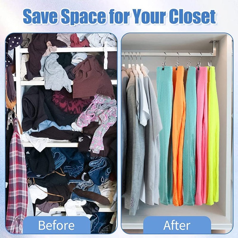 RANJOVER 30PCS Legging Organizer for Closet Pants Hangers Space Saving