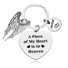 Sister Memorial Gifts Keyring Gift for Loss of Sister in Memory of Keychain Gift Remembrance Gift for Loss of Sister Sympathy Bereavement Gifts Mother's Day Memorial Day Funeral Gifts for Best Friend
