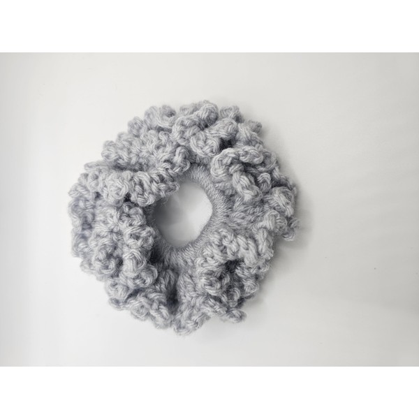 Generic Hair Scrunchies, Crochet Cotton Scrunchie Set, Assorted Colors (Grey