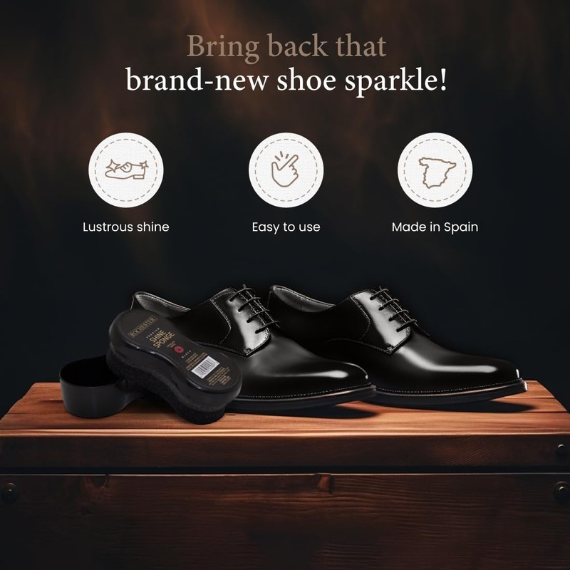 Rochester Premium Shine Sponge, Shoe Polish for Leather Footwear, Shoe
