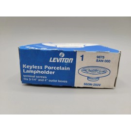 Leviton New Vintage Leviton 9875 Medium Base White Keyless Porcelain Lampholder