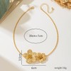 Vurotry Hibiscus Flower Necklace for Women Chunky Gold Flower Necklace