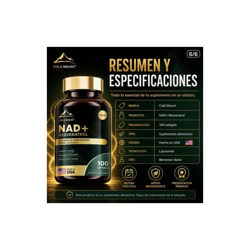 Suplemento Nad Resveratrol 100 Cápsulas Blandas