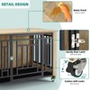 YITAHOME 38" Dog Crate Furniture with Wheels, Heavy Duty Wood