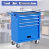 On Shine 4-Drawer Meatl Rolling Tool Chest with Wheels and