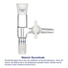 Labasics Glass Adapter, Vacuum Borosilicate Vertical Glass Adapter Removal, Vacuum