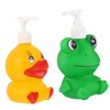 Kichvoe 2Pcs Adorable Household Shampoo Dispenser Cartoon Lotion Bottles Duck