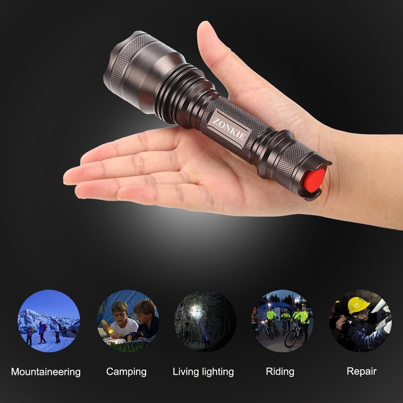ZONKIE Daiwa LED Flashlight, 6000LM Powerful High Output Handheld Flashlight