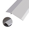 Qiveno 2.9 ft x 3.9 in Aluminum Floor Transition Strip