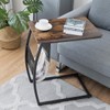 Tangkula Sofa Side End Table, C Table Snack Table with