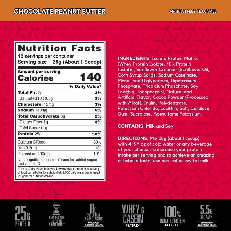 BSN SYNTHA-6 Isolate Protein Powder, Peanut Butter Protein Powder with