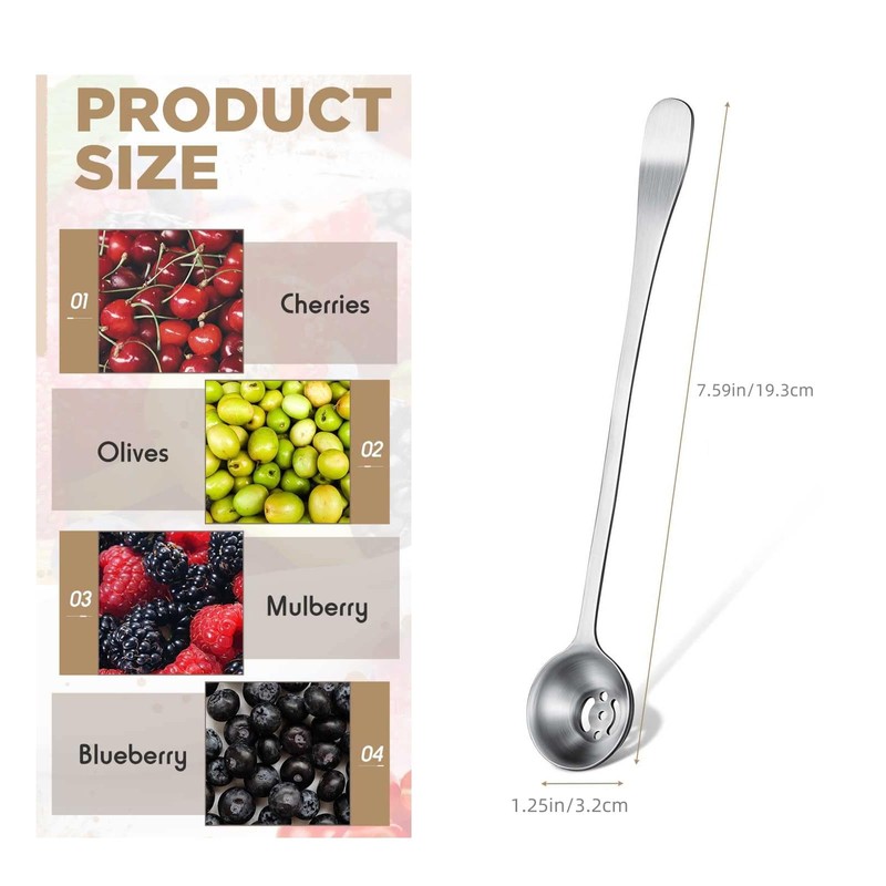 Olive Spoon Stainless Steel Pickle Spoon with Drain Hole Slotted