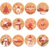 DomeStar 12PCS Christmas Coasters Set, Christmas Cork Coasters 4Inch Cork
