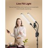 Zunate LED Video Light with Stand Tripod, 40W Double Arms