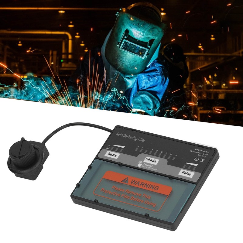 Auto Darkening Filter Welding Cover Adjustable Solar Helmet Lens Big