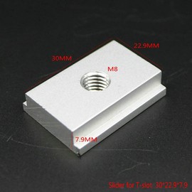 CarAngels 10pcs T-Slot Fastener T-Slot Nut T-Track Slide Nut Table Saw Accessories Woodworking Tools (M8)