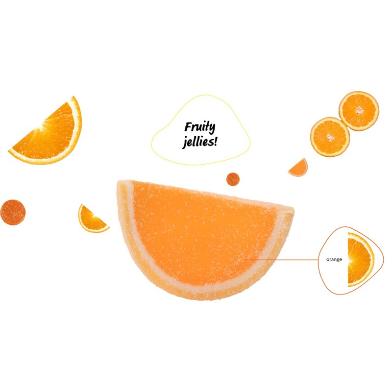 Fruit Jelly Slices in Assorted Flavours (Lemon, Apple, Cherry and