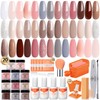 Dip Powder Nail Kit Starter 40 Pcs, 20 Colors Nude