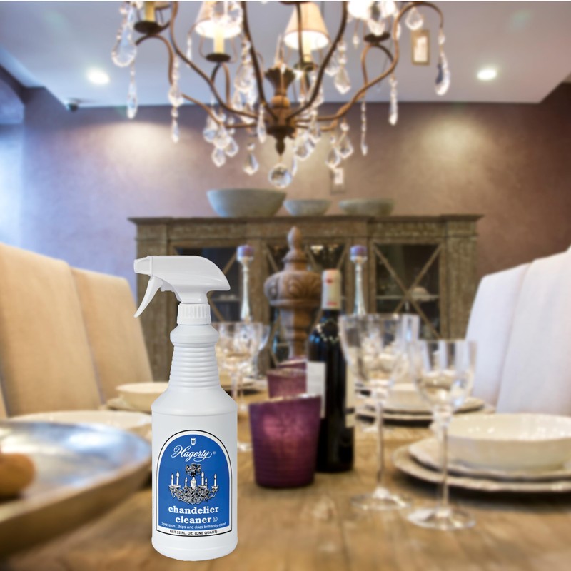 Hagerty Chandelier Cleaner, No-Wipe, Drip and Dry Formula for Bright,